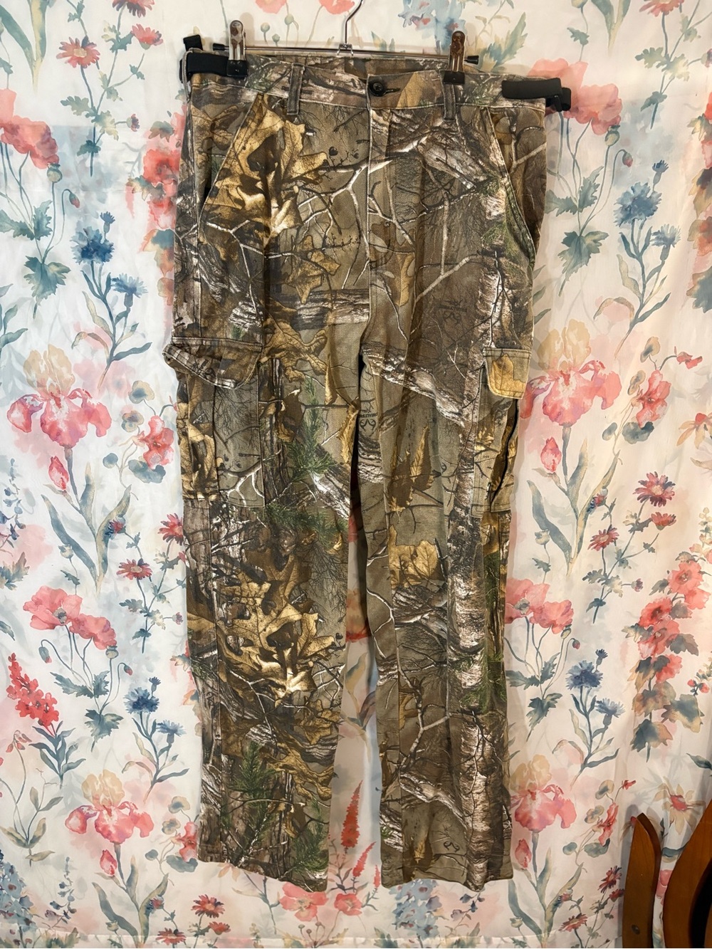 Men's Camo Cargo Pants - Olive Brown Realtree-Style